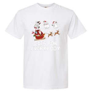 Cats For Everybody Festive Christmas Santa Xmas Funny Ugly  Garment-Dyed Heavyweight T-Shirt