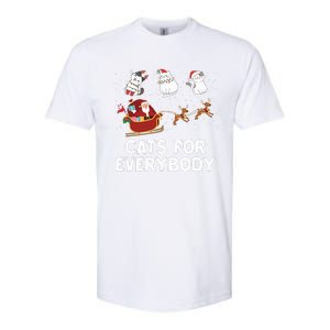 Cats For Everybody Festive Christmas Santa Xmas Funny Ugly  Softstyle CVC T-Shirt