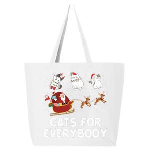 Cats For Everybody Festive Christmas Santa Xmas Funny Ugly  25L Jumbo Tote