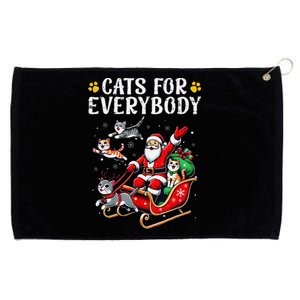 Cats For Everybody Christmas Cat Funny Xmassanta Grommeted Golf Towel