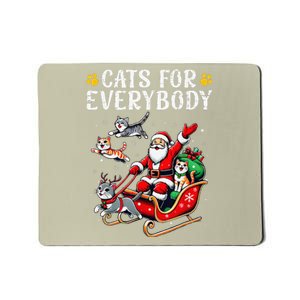 Cats For Everybody Christmas Cat Funny Xmassanta Mousepad