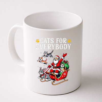 Cats For Everybody Christmas Cat Funny Xmassanta Coffee Mug