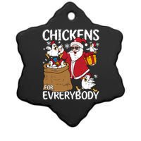 Chickens For Everybody Christmas Chicken Funny Ceramic Star Ornament