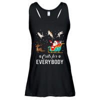 Cats For Everybody Christmas Cat Funny Xmas Santa Women Ladies Essential Flowy Tank