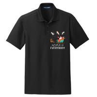 Cats For Everybody Christmas Cat Funny Xmas Santa Women Dry Zone Grid Polo