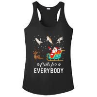 Cats For Everybody Christmas Cat Funny Xmas Santa Women Ladies PosiCharge Competitor Racerback Tank