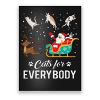 Cats For Everybody Christmas Cat Funny Xmas Santa Women Poster