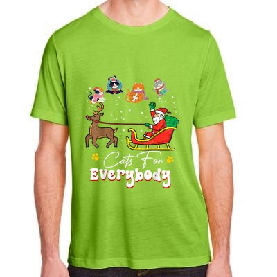 Cats For Everybody Christmas Cat Funny Christmas Santa Great Gift Adult ChromaSoft Performance T-Shirt