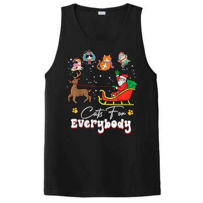 Cats For Everybody Christmas Cat Funny Christmas Santa Great Gift PosiCharge Competitor Tank