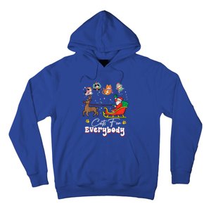 Cats For Everybody Christmas Cat Funny Christmas Santa Great Gift Hoodie