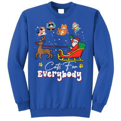 Cats For Everybody Christmas Cat Funny Christmas Santa Great Gift Sweatshirt