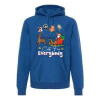 Cats For Everybody Christmas Cat Funny Christmas Santa Great Gift Premium Hoodie