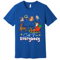 Cats For Everybody Christmas Cat Funny Christmas Santa Great Gift Premium T-Shirt