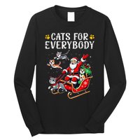 Cats For Everybody Christmas Cat Funny Santa Gift Long Sleeve Shirt