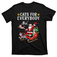 Cats For Everybody Christmas Cat Funny Santa Gift T-Shirt