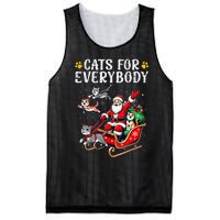 Cats For Everybody Christmas Cat Funny Santa Gift Mesh Reversible Basketball Jersey Tank