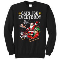 Cats For Everybody Christmas Cat Funny Santa Gift Tall Sweatshirt