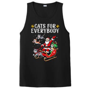 Cats For Everybody Christmas Cat Funny Santa Gift PosiCharge Competitor Tank