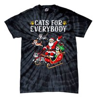 Cats For Everybody Christmas Cat Funny Santa Gift Tie-Dye T-Shirt