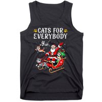 Cats For Everybody Christmas Cat Funny Santa Gift Tank Top