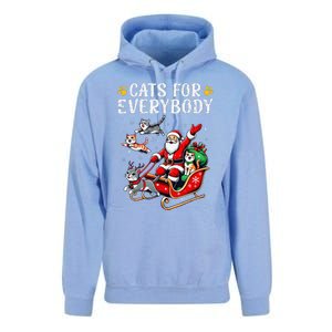 Cats For Everybody Christmas Cat Funny Santa Gift Unisex Surf Hoodie