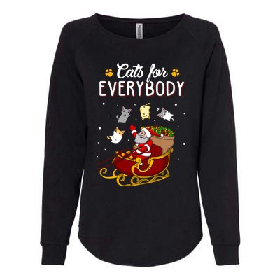 Cats For Everybody Cat Christmas Ugly Christmas Gift Womens California Wash Sweatshirt