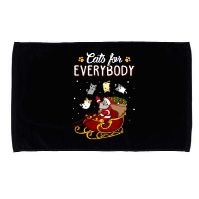 Cats For Everybody Cat Christmas Ugly Christmas Gift Microfiber Hand Towel