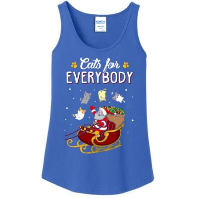 Cats For Everybody Cat Christmas Ugly Christmas Gift Ladies Essential Tank