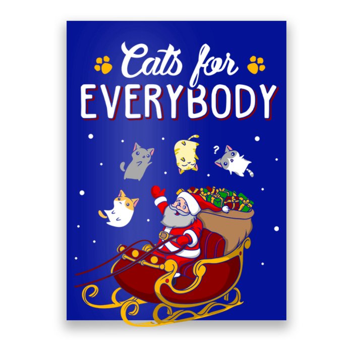 Cats For Everybody Cat Christmas Ugly Christmas Gift Poster