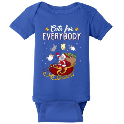 Cats For Everybody Cat Christmas Ugly Christmas Gift Baby Bodysuit