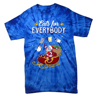 Cats For Everybody Cat Christmas Ugly Christmas Gift Tie-Dye T-Shirt