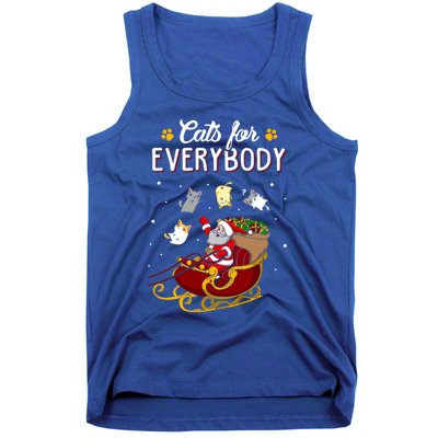 Cats For Everybody Cat Christmas Ugly Christmas Gift Tank Top