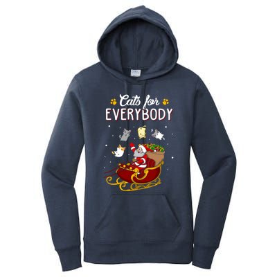 Cats For Everybody Cat Christmas Ugly Christmas Gift Women's Pullover Hoodie