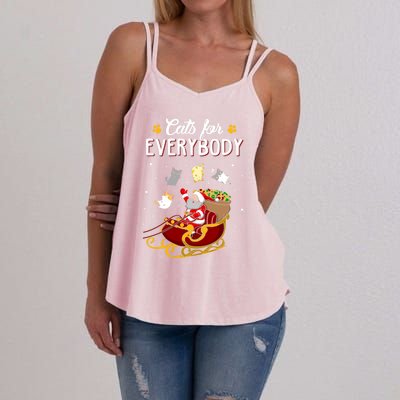 Cats For Everybody Cat Christmas Ugly Christmas Gift Women's Strappy Tank