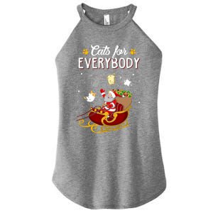 Cats For Everybody Cat Christmas Ugly Christmas Gift Women's Perfect Tri Rocker Tank