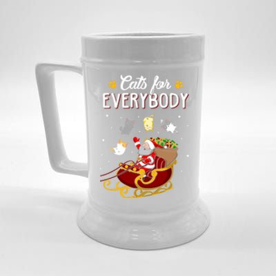 Cats For Everybody Cat Christmas Ugly Christmas Gift Beer Stein