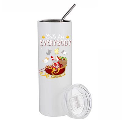 Cats For Everybody Cat Christmas Ugly Christmas Gift Stainless Steel Tumbler