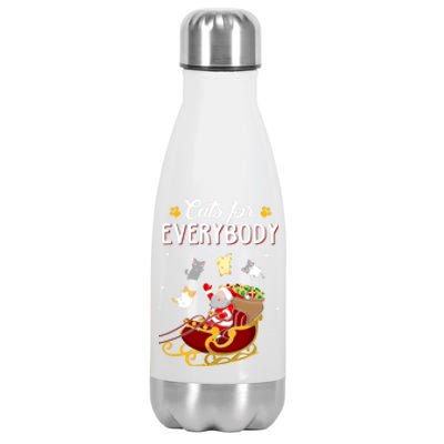 Cats For Everybody Cat Christmas Ugly Christmas Gift Stainless Steel Insulated Water Bottle