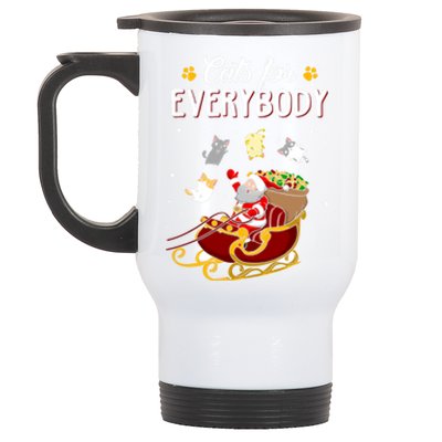 Cats For Everybody Cat Christmas Ugly Christmas Gift Stainless Steel Travel Mug