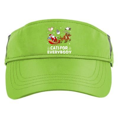 Cats For Everybody Christmas Cat Funny Xmas Santa Gift Adult Drive Performance Visor