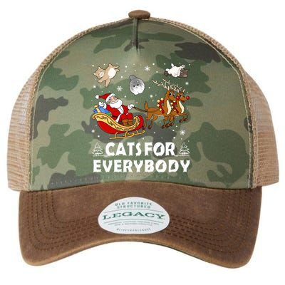 Cats For Everybody Christmas Cat Funny Xmas Santa Gift Legacy Tie Dye Trucker Hat