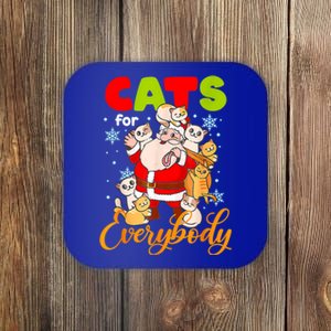 Cats For Everybody Christmas Cat Funny Xmas Pajama Gift Coaster