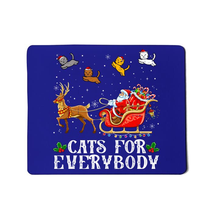 Cats For Everybody Christmas Cat Funny Xmas Santa Cute Gift Mousepad