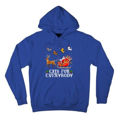 Cats For Everybody Christmas Cat Funny Xmas Santa Cute Gift Tall Hoodie