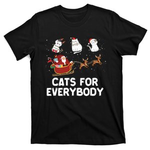 Cats For Everybody Festive Christmas Santa Xmas Funny Ugly  T-Shirt