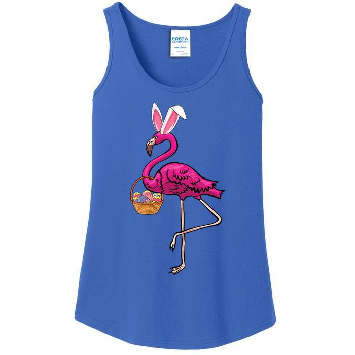 Cute Flamingo Egg Hunt Easter Bunny Funny Easter Gift Ladies Essential Tank