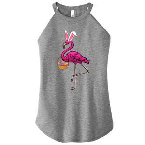 Cute Flamingo Egg Hunt Easter Bunny Funny Easter Gift Women's Perfect Tri Rocker Tank