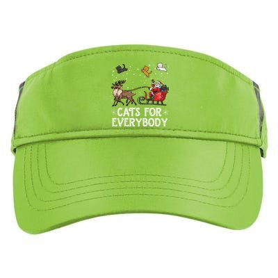 Cats For Everybody Christmas Cat Funny Xmas Santa Gift Adult Drive Performance Visor