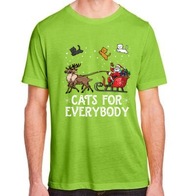 Cats For Everybody Christmas Cat Funny Xmas Santa Gift Adult ChromaSoft Performance T-Shirt