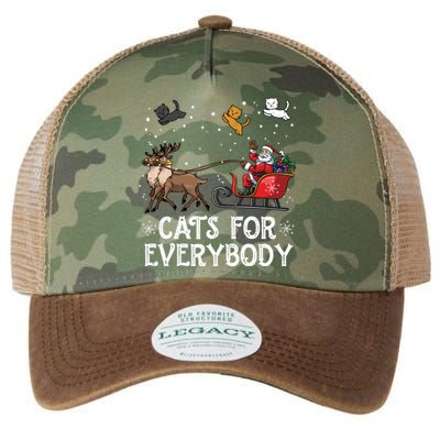 Cats For Everybody Christmas Cat Funny Xmas Santa Gift Legacy Tie Dye Trucker Hat